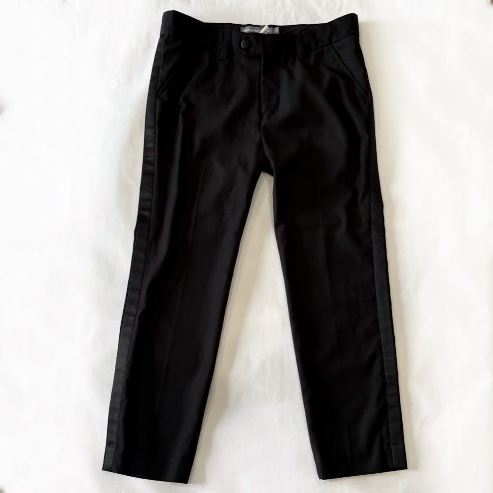 Appaman Boys Suit Size 10 Black Satin Trim Blazer Pants Formal Preppy Free Tie - Picture 7 of 13